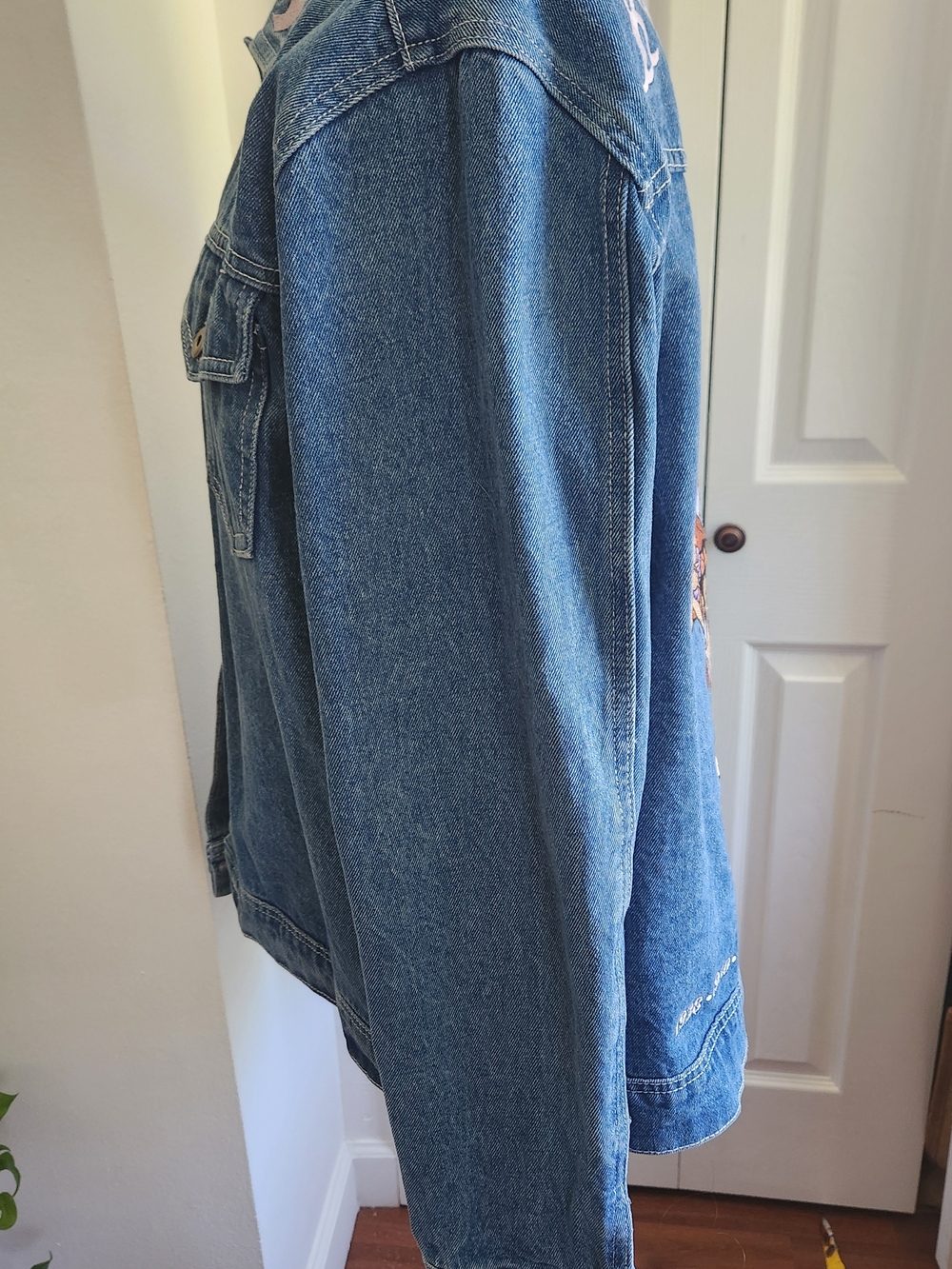 Disney Cakeworthy Blue Denim Jacket with Multi-Color Princess Patch - ROYALTY - Picture 4 of 11